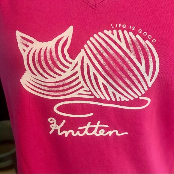 Life Is Good Short Sleeve Pink T-Shirt Sz M - Picture 3 of 5